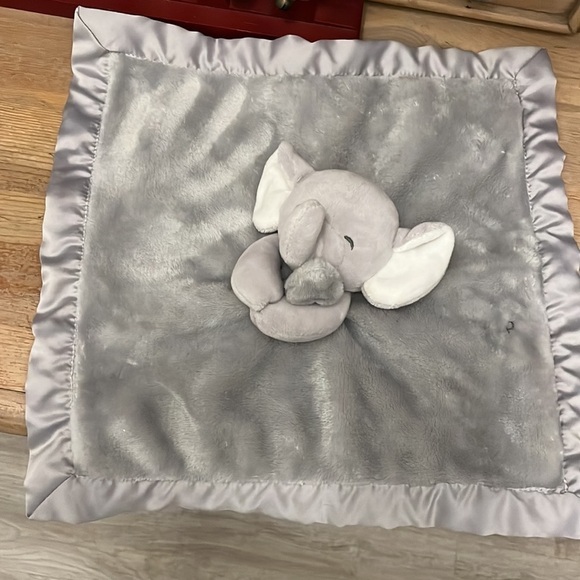 Carter’s Elephant Baby Lovey Security Blanket Satin Trim Gray 2016 - Picture 3 of 8